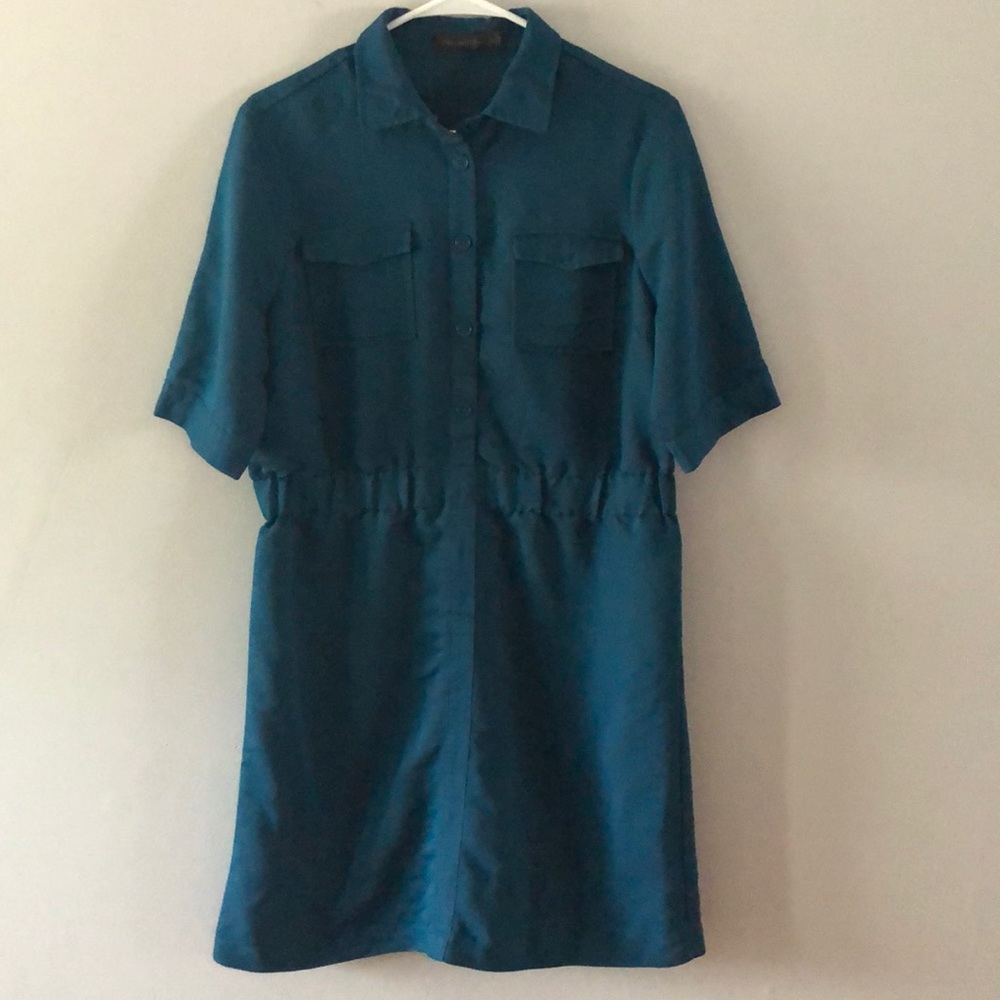 Button up teal dress, Size Large